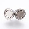 Tarnish Resistant 304 Stainless Steel Magnetic Clasps with Loops STAS-K006-6mm-04C-3