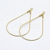 Brass Hoop Earrings Findings X-KK-F727-23G-NF-1