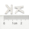 Tarnish Resistant 304 Stainless Steel Letter Charms X-STAS-O072-K-3