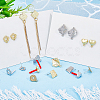 SUPERFINDINGS 32Pcs 8 Style Alloy Stud Earring Findings FIND-FH0005-74-4