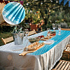 2Pcs 2 Style Gradient Summer Ocean Beach Burlap Table Runner AJEW-DR0001-17-6