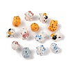 Handmade Printed Porcelain Beads PORC-A026-02-1