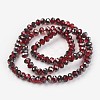 Electroplate Transparent Glass Beads Strands EGLA-A034-T2mm-P06-2