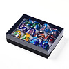 Handmade Lampwork Wide Band Rings RJEW-Q150-M02-B-2