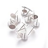 Tarnish Resistant 304 Stainless Steel Stud Earring Findings STAS-E025-3-1