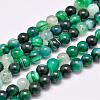 Natural Striped Agate/Banded Agate Bead Strands G-G962-8mm-05-1