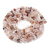 Natural Red Hematoid Quartz/Ferruginous Quartz Beads Strands X-G-H292-A07-01-3