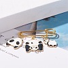 Panda Charm Enamel Brooch Pin JEWB-BR00063-01-2