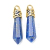 Bullet Natural Lapis Lazuli Pointed Pendants G-E332-C04-G-1