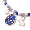 Alloy Enamel Charm Bracelets BJEW-JB10023-02-3