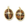 Natural Tiger Eye Pendants GG-CBAB1AA-01B-G03-1