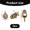 Brass European Beads KK-WH0079-195-2