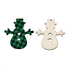 Christmas Theme Single-Sided Printed Wood Big Pendants WOOD-N005-58B-2