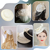 Imitation Hemp Round Fascinator Hat Base for Millinery AJEW-WH0472-45B-01-6