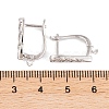 Rack Plating Brass Cubic Zirconia Hoop Earring Findings KK-S374-04P-02-3