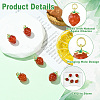 5Pcs Brass with Natural Agate Charms KK-CJ0003-17-3