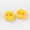 2-Hole Flat Round Resin Sewing Buttons for Costume Design BUTT-E119-28L-04-2