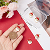 6Pcs Christmas Themed Brass Micro Pave Cubic Zirconia Pendants ZIRC-BBC0001-55-3