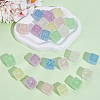 24Pcs 6 Colors Drusy Cube Resin Rhinestone Beads RESI-PA0001-43B-7