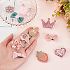 2 Sets Cute Polyester & Cotton Hair Clips Set OHAR-OC0001-04-3