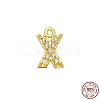 Real 18K Gold Plated 925 Sterling Silver Micro Pave Clear Cubic Zirconia Charms STER-P054-10G-X-1