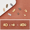 Nbeads 80 Sets 5 Colors Flower Alloy Snap Lock Clasps FIND-NB0004-03-5