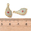 304 Stainless Steel Enamel Pendants STAS-Z193-06G-4