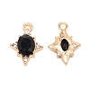 Alloy Glass Charms GLAA-WH0028-23E-1