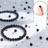 CHGCRAFT 4 Strands Synthetic Blue Goldstone Beads Strands G-CA0001-19-3