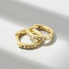 Brass Micro Pave Clear Cubic Zirconia Hoop Earrings EJEW-D311-145G-1