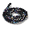 Opaque Solid Color Electroplate Glass Beads Strands EGLA-A039-P4mm-B17-2