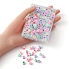 210Pcs 6 Colors Opaque White Acrylic European Beads MACR-YW0002-75A-3