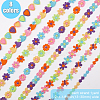 8 Strands 8 Styles Polyester Lace Trims OCOR-GL0001-04-3