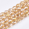 Electroplate Glass Beads Strands EGLA-T013-05J-1