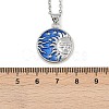 Brass with Enamel Pendant Necklaces LS-NJEW-Z088-04P-3
