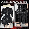 1Pc Gothic Theme Alloy Heart Cross Rose Flower Rivet Pendant Waist Belly Chains NJEW-BM0001-06-5