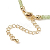 Natural Gemstone Cube Beaded Necklace for Women NJEW-JN04112-6