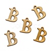 304 Stainless Steel Alphabet Charms STAS-H122-B-AB-2
