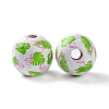 Summer Hawaii Theme Schima Wood European Beads WOOD-G015-02C-2