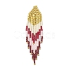 Seed Beads Beaded Charms PALLOY-MZ00221-1