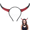 Cow Horn Pu Leather & Plastic Hair Bands OHAR-WH20011-07A-1