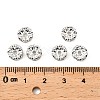 Brass Rhinestone Spacer Beads RB-A014-L8mm-01S-NF-3