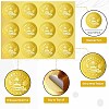 34 Sheets Self Adhesive Gold Foil Embossed Stickers DIY-WH0509-083-3