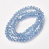 Electroplate Transparent Glass Beads Strands EGLA-A034-T4mm-T07-2