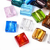 Handmade Silver Foil Lampwork Beads X-FOIL-S006-12x12mm-M-2