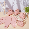 12Pcs Folding Hollow Heart Bag Shaped PU Leather Candy Gift Tote Boxes for Christmas Party Wedding Favors ABAG-AR0001-10-4