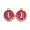 Golden Plated Alloy Enamel Charms ENAM-S118-08I-1