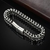Punk Style 304 Stainless Steel Curb Chain Bracelets for Men WGFAED6-03-4