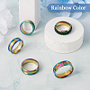 6Pcs 6 Style 201 Stainless Steel Engravable Grooved Finger Rings Set for Women RJEW-YS0001-02-7