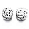 Rack Plating Alloy European Beads MPDL-N039-092-2